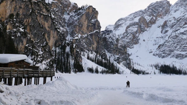 Lake Braies in winter