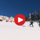 Snowshoe hiking in Tires