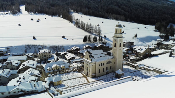 Sexten im Winter aus der Luft