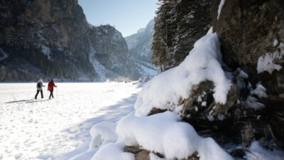 Snow-Shoe Hiking at Lake Braies