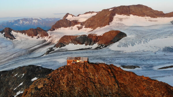 Rifugio Bicchiere seen from above