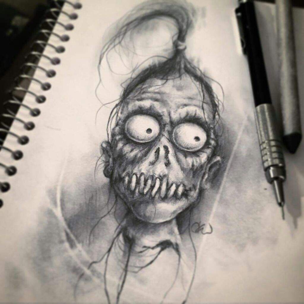 Awesome creepy drawings-All you need is a pencil, a blending stump and a creative/morbid mind. 

Made by [Chad Wehrle Art|htt