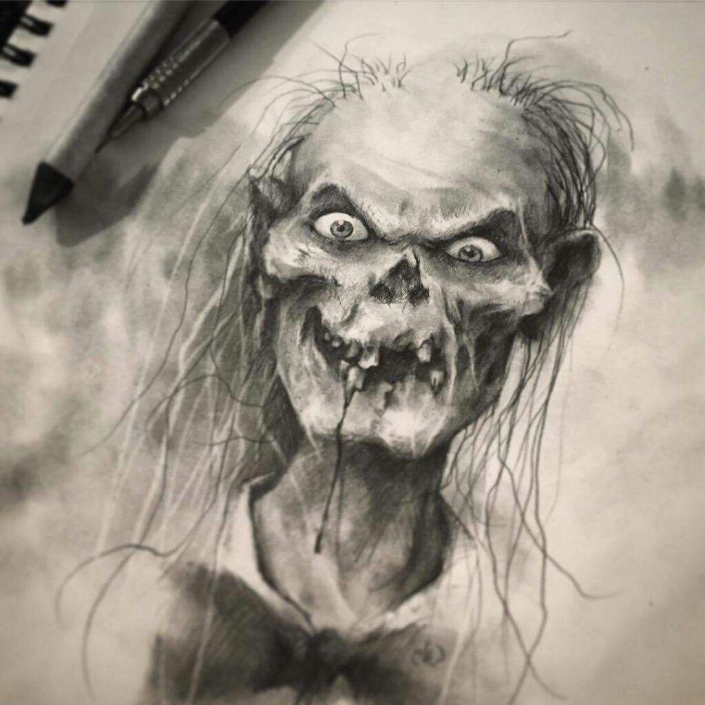 Awesome creepy drawings-All you need is a pencil, a blending stump and a creative/morbid mind. 

Made by [Chad Wehrle Art|htt