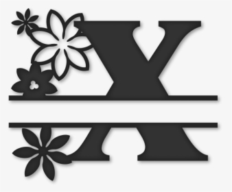 Download Flower Split Monogram X J Split Monogram Svg Hd Png Download Transparent Png Image Pngitem