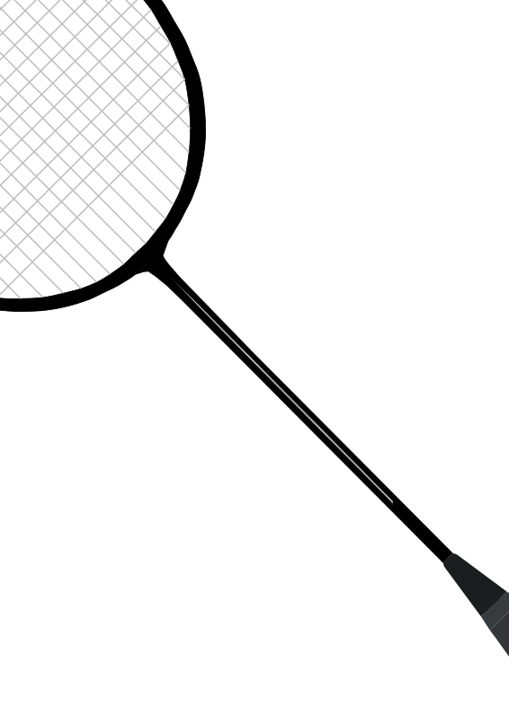 Badminton racket PNG image