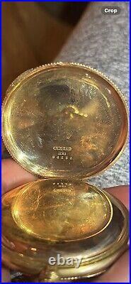 ANTIQUE ELGIN 14K GOLD POCKET WATCH rare