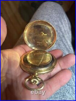 ANTIQUE ELGIN 14K GOLD POCKET WATCH rare