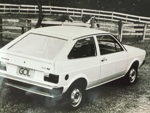 Foto de divulgação da VW para a imprensa, em 1980, ano do lançamento do Gol