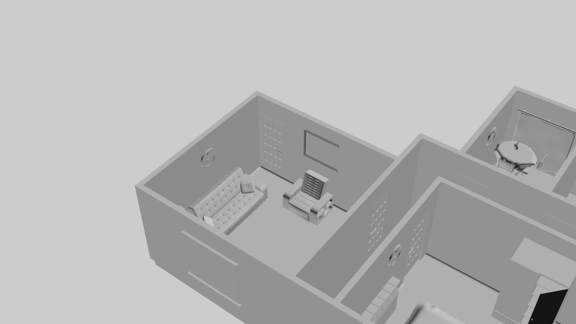 Huis interieur 3d model