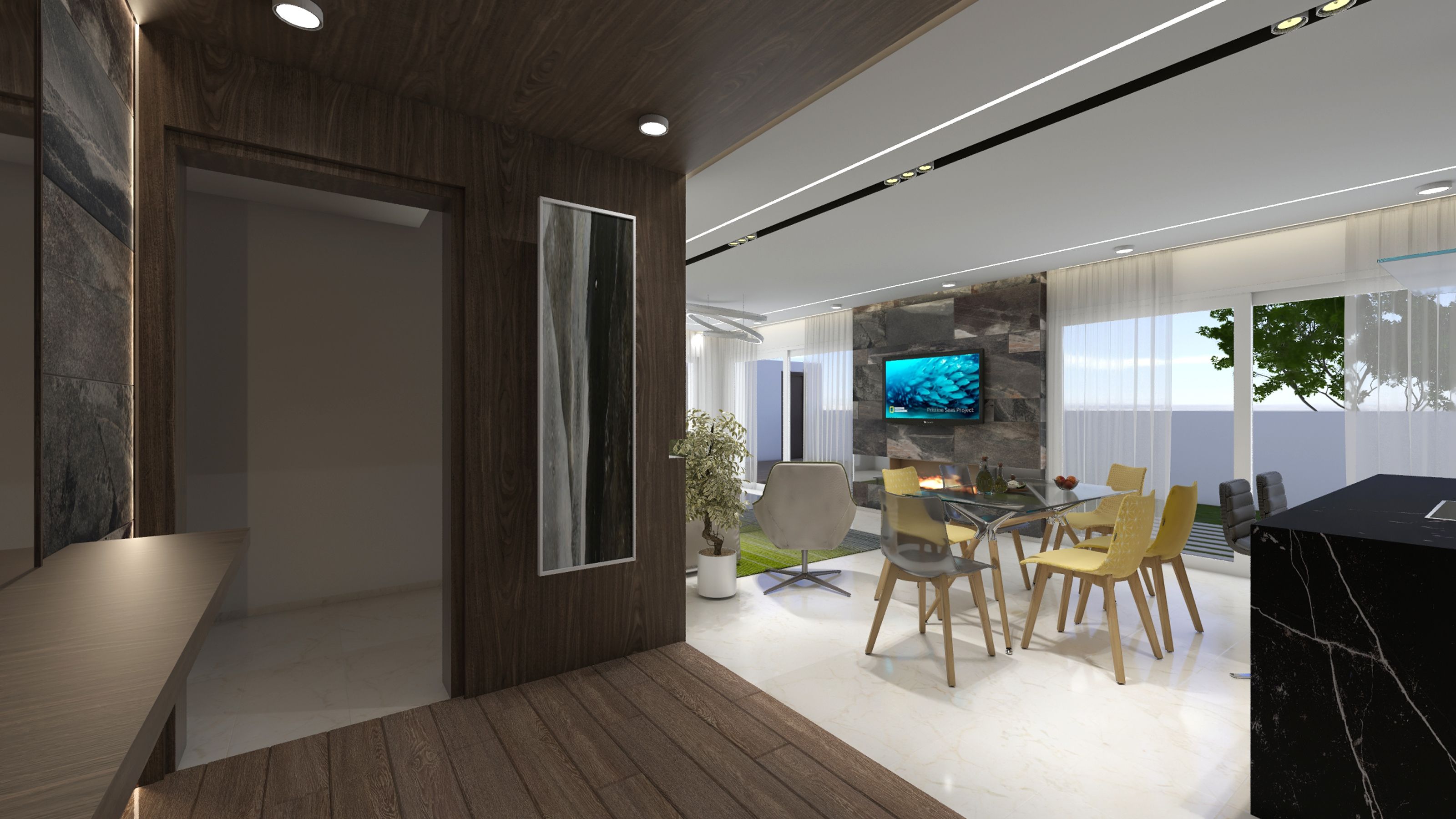 3D-modern interieur 3d model