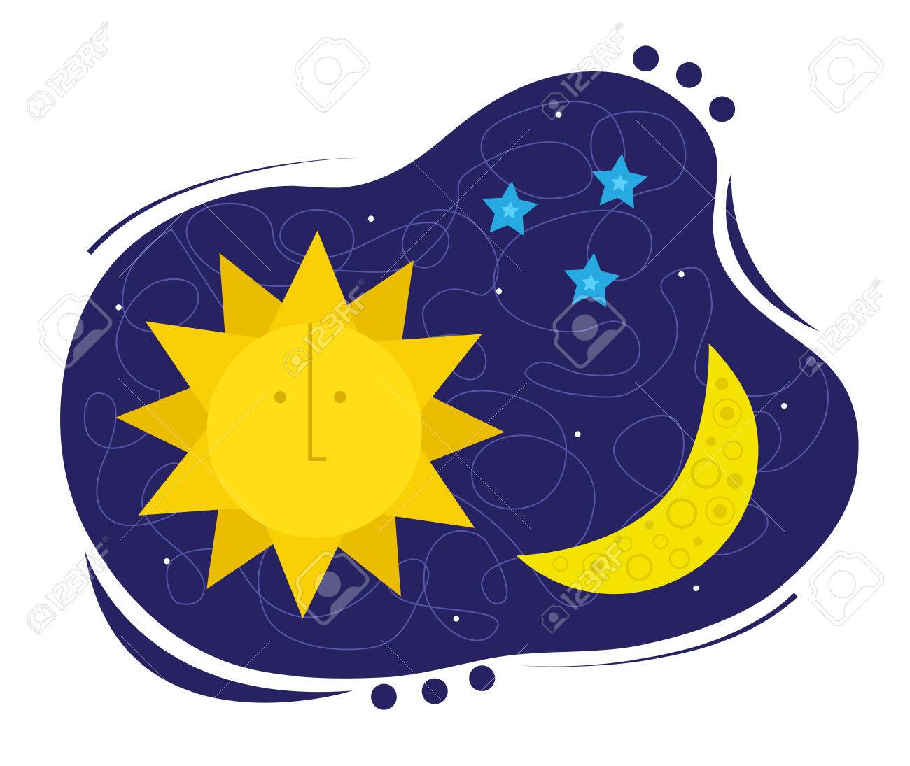 Sun Moon And Stars Symbol Royalty Free Cliparts Vectors And Stock Illustration Image