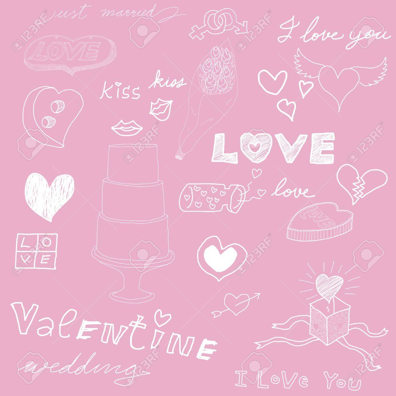 Love Theme, Pink Background Stock Photo, Picture And Royalty Free Image.  Image 8717335.