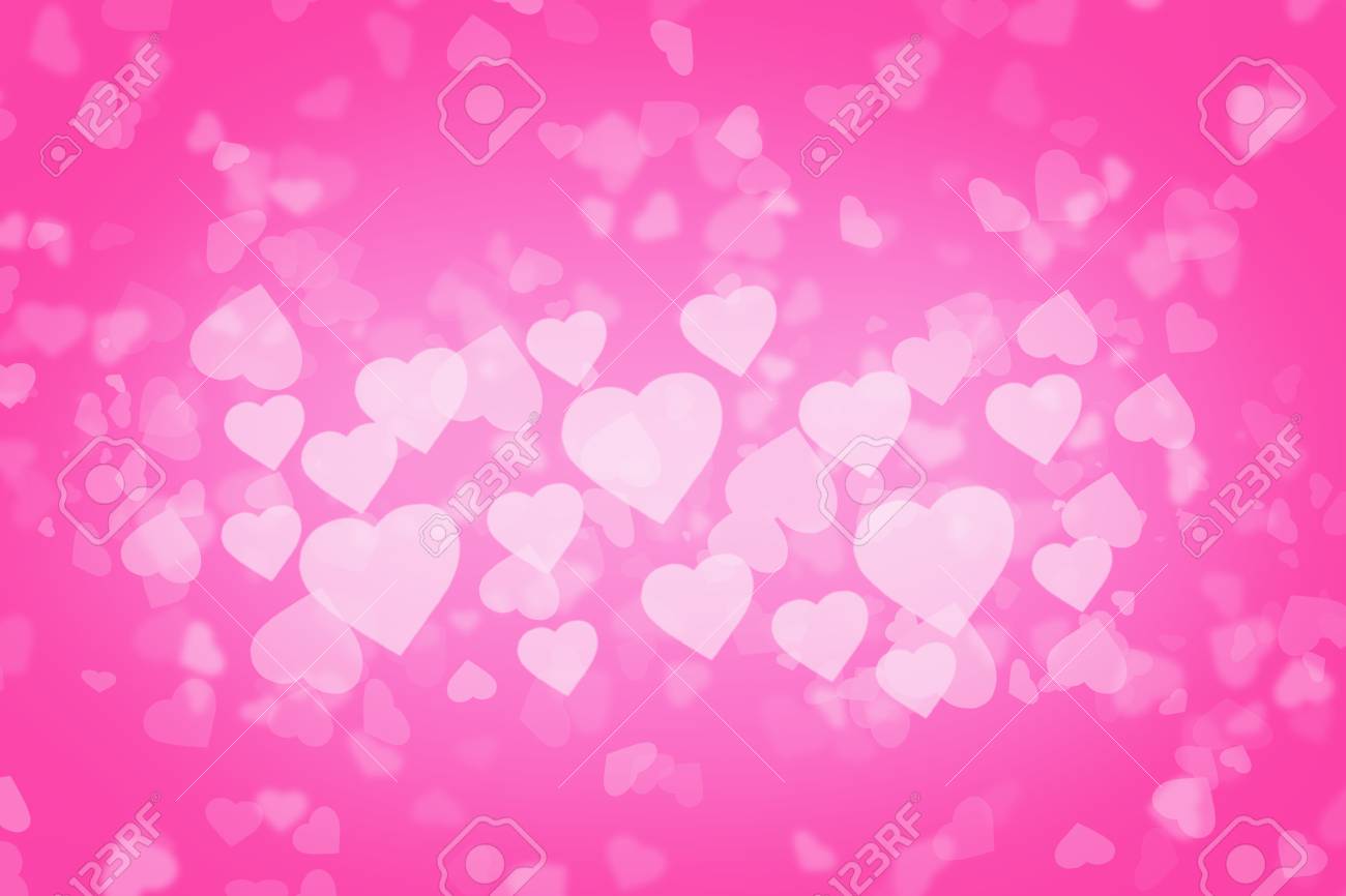 Love Abstract Background With Hearts And Bokeh With Pink Background, Vector  Illustration Stock Photo, Picture And Royalty Free Image. Image 79742854.