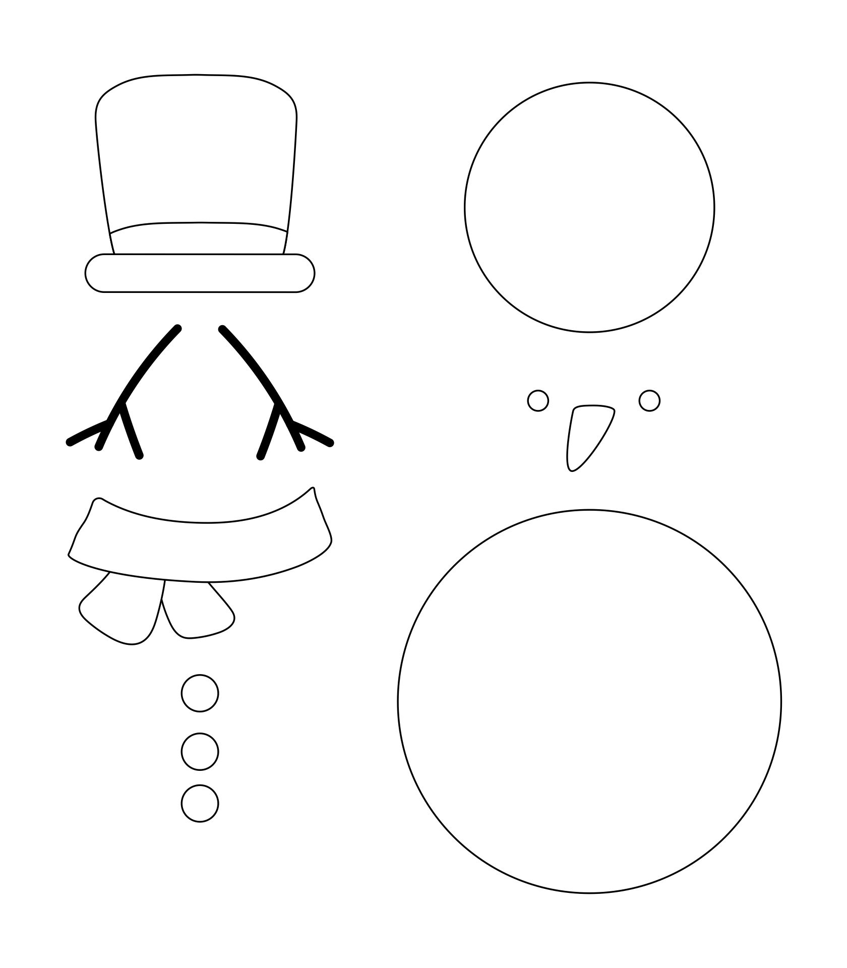 Snowman Cut Out Pattern