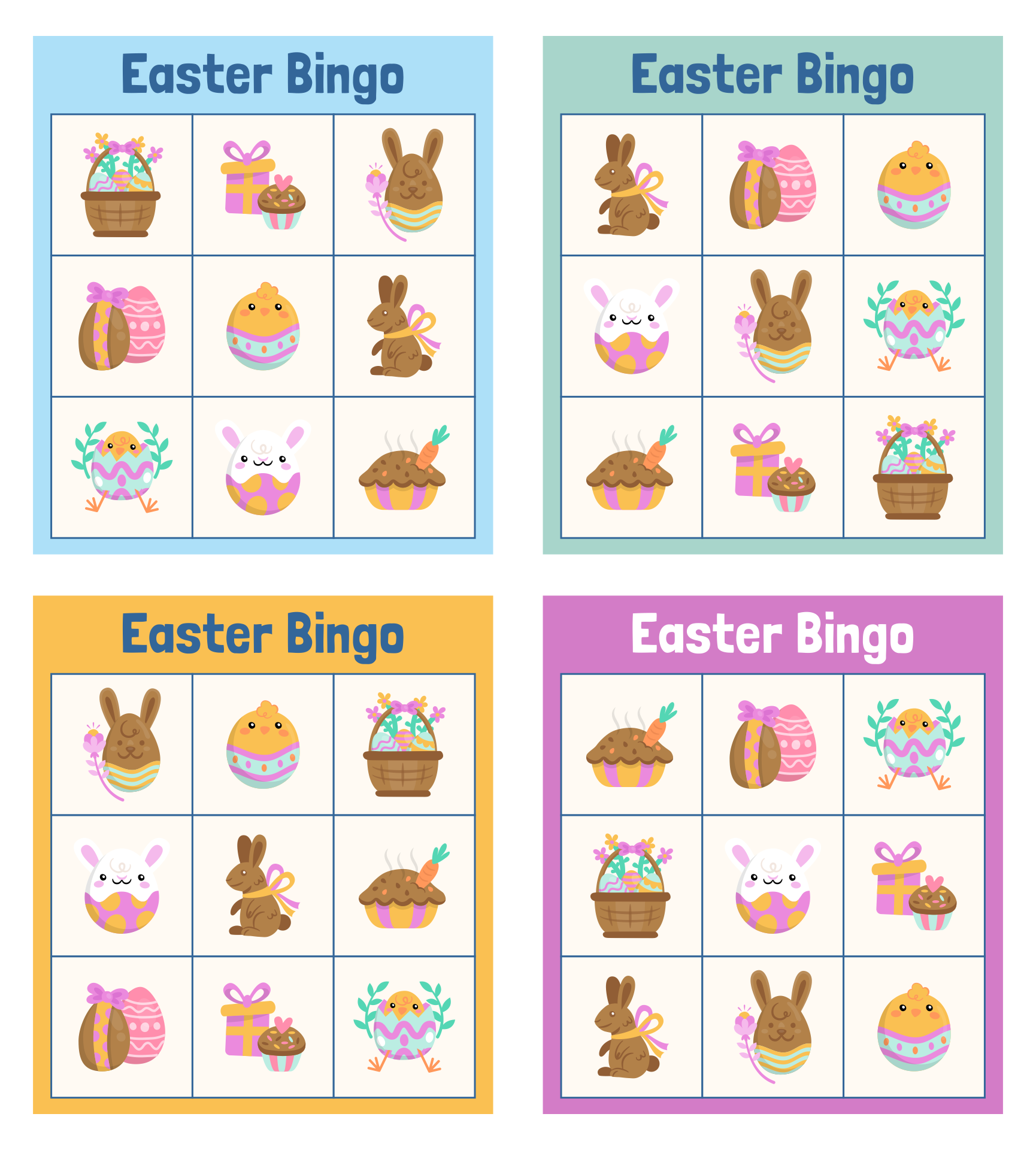 Assorted Easter Bingo Game