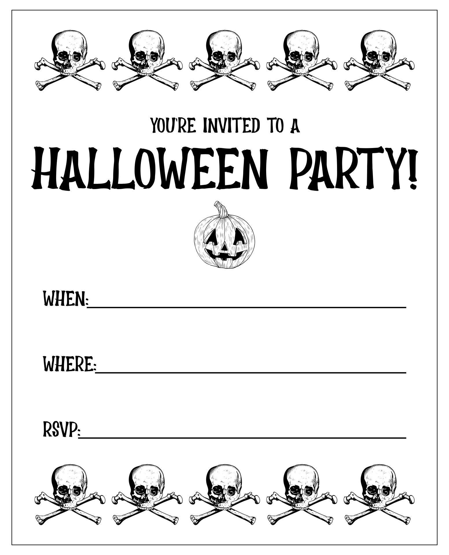 Happy Halloween Party Invites