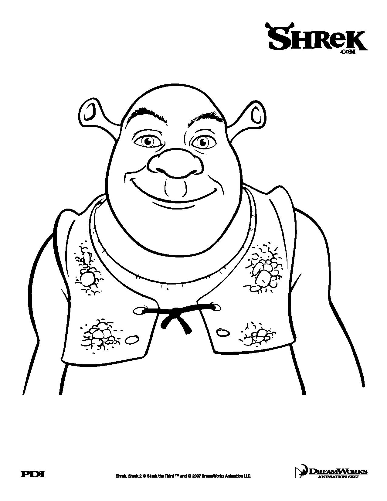 Printable Shrek Coloring Pages