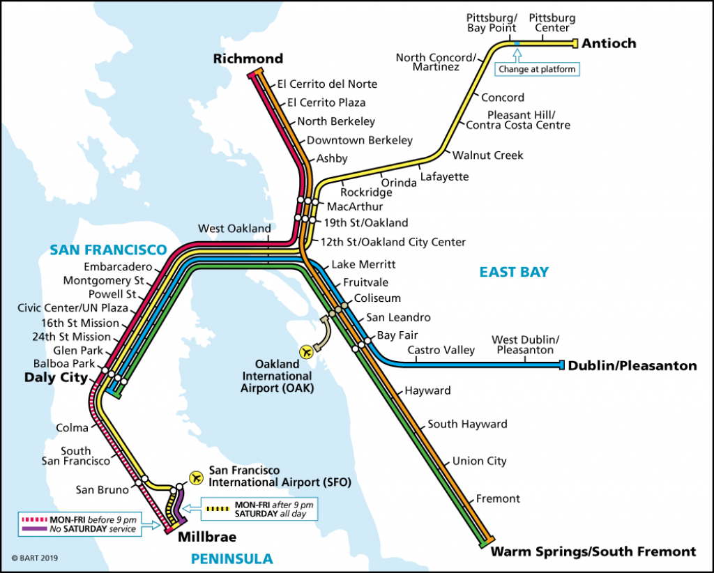 Schedules | Bart.gov - Map Of Dublin California Area