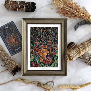 Strength (Prisma Visions Tarot) Print James R. Eads 