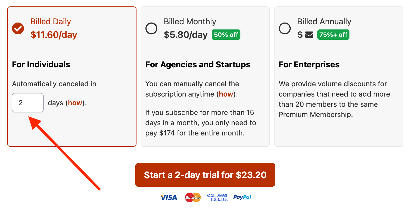 Instead of Monthly Billing, a Daily Alternative for SaaS