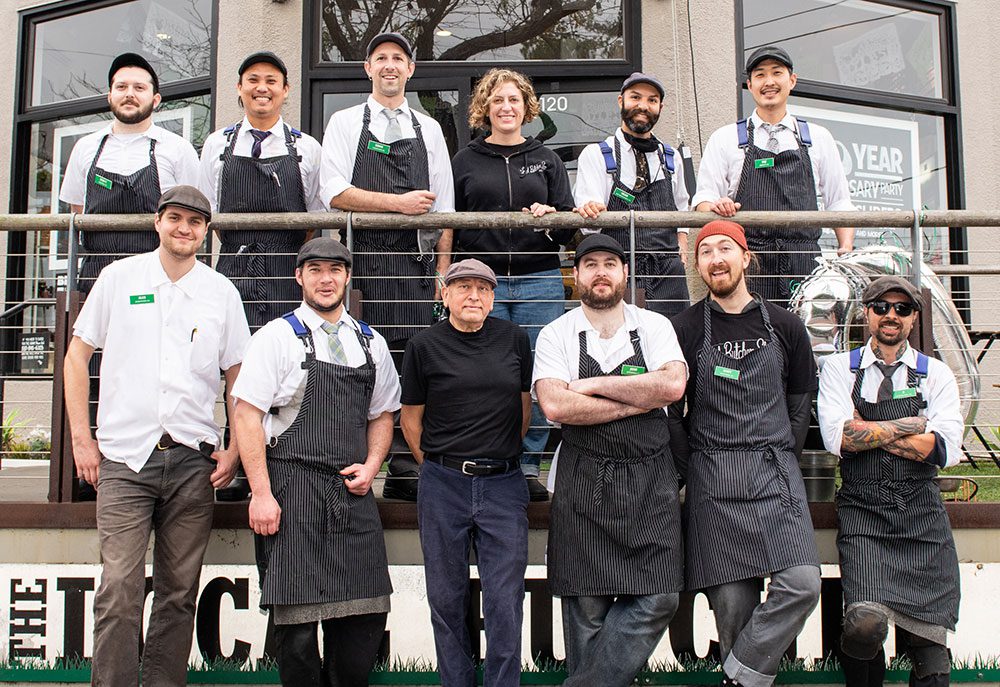 Former owners and current staff at The Local Butcher Shop