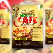 Mexican Restaurant Menu Cover Design PSD