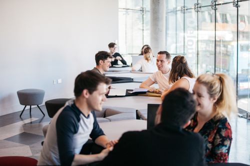 Students studying