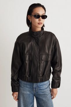 Madewell Leather Bomber Jacket