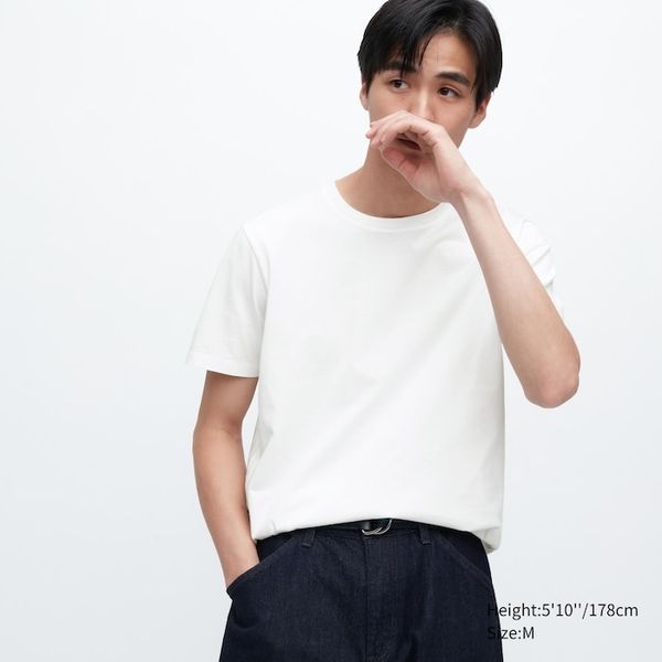 Uniqlo Supima Cotton Crewneck Short-Sleeve T-shirt - White