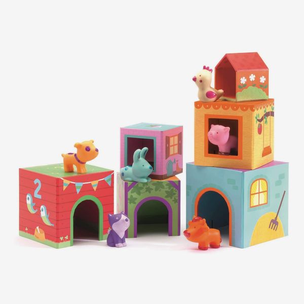 DJECO Topanifarm Nest and Stack Blocks Set