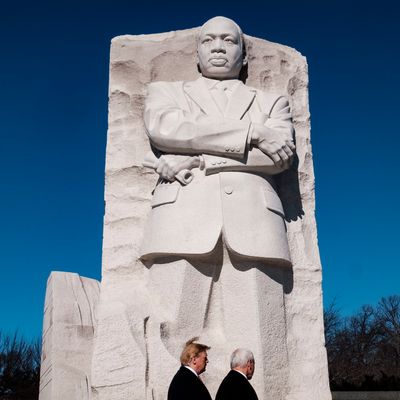 President Trump Visits MLK Memorial in Washington, DC