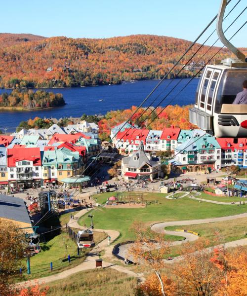 Piękny widok na miasto Mont-Tremblant