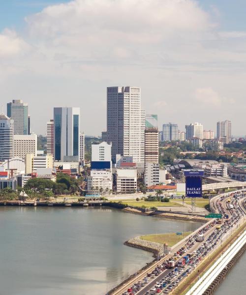 Una bonita panorámica de Johor Bahru