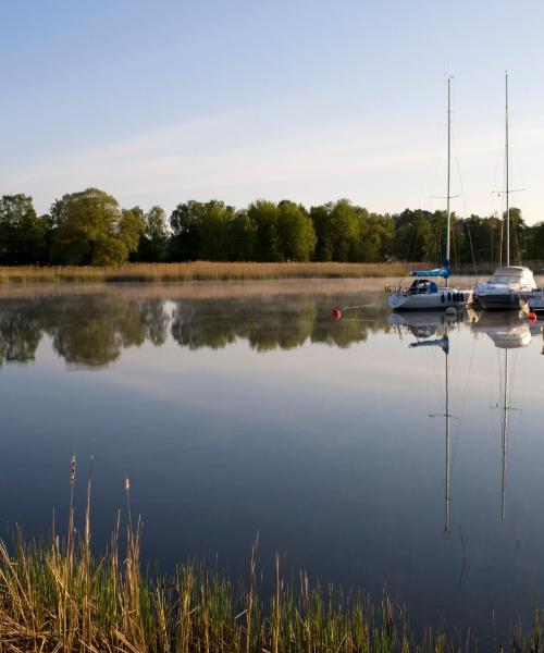 Kaunis näkymä kaupunkiin Lidingö