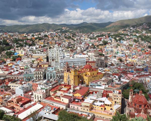 Kaunis näkymä kaupungista Ciudad Guanajuato