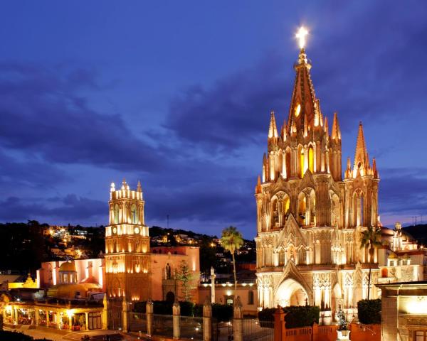 Kaunis näkymä kaupungista San Miguel Allende