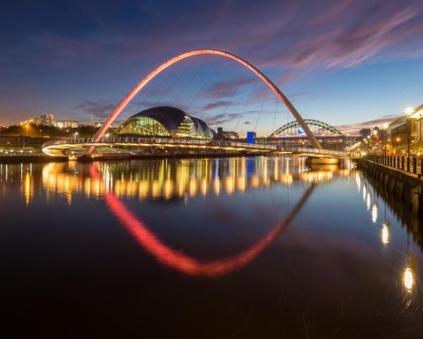 Красивый вид города Newcastle