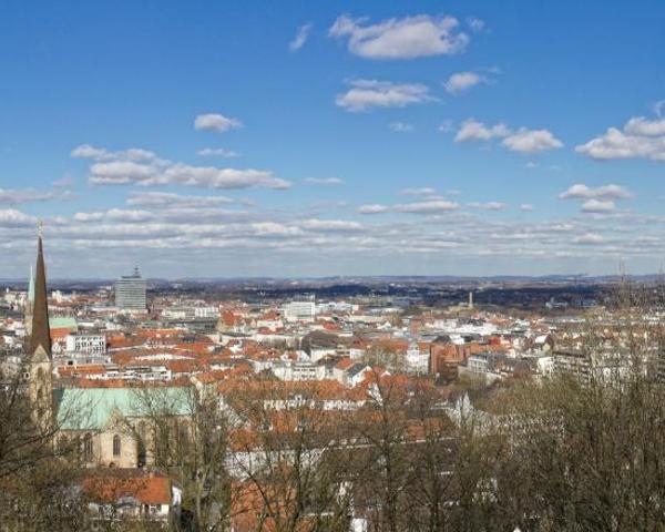 Krásný pohled na město Bielefeld