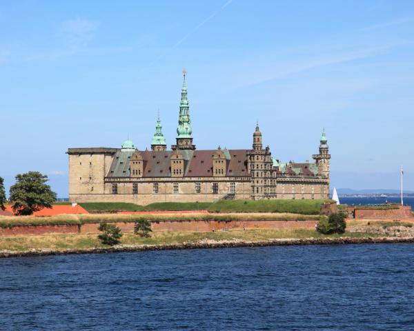 Красивый вид города Helsingor