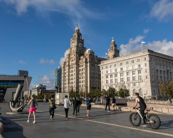 Красивый вид города Liverpool