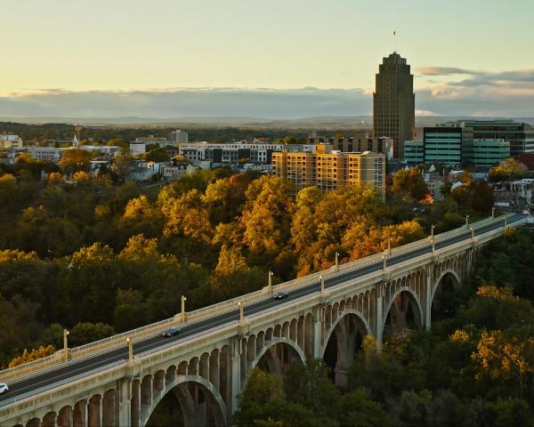 Krásny pohľad na mesto Allentown