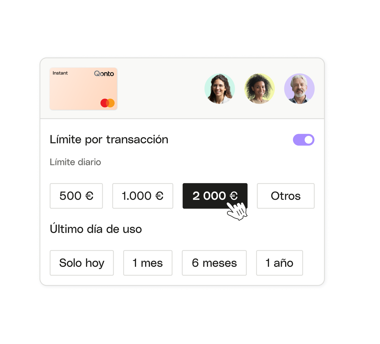 Tema de interfaz de usuario blanco Resalte los límites de InstantCard