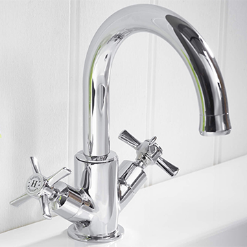 Tavistock Cheltenham Chrome Basin Mixer Tap With Click Waste - Image