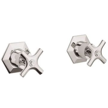 Crosswater Waldorf Chrome Wall Mounted Stop Taps