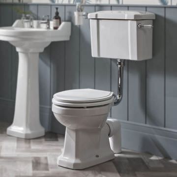 Tavistock Vitoria White WC Pan 438mm With Low Level Cistern - Image