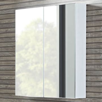 Tavistock Observe 600 x 650mm Gloss White Double Door Mirror Cabinet - Image