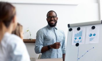 CSO presenting sustainability strategy to his company