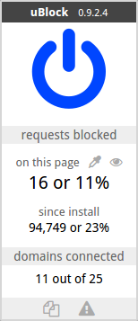 uBlock's popup