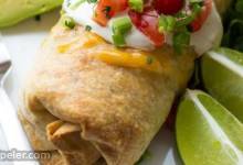 Baked Chicken and Rice Chimichangas