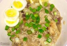 chicken arroz caldo (chicken rice porridge)